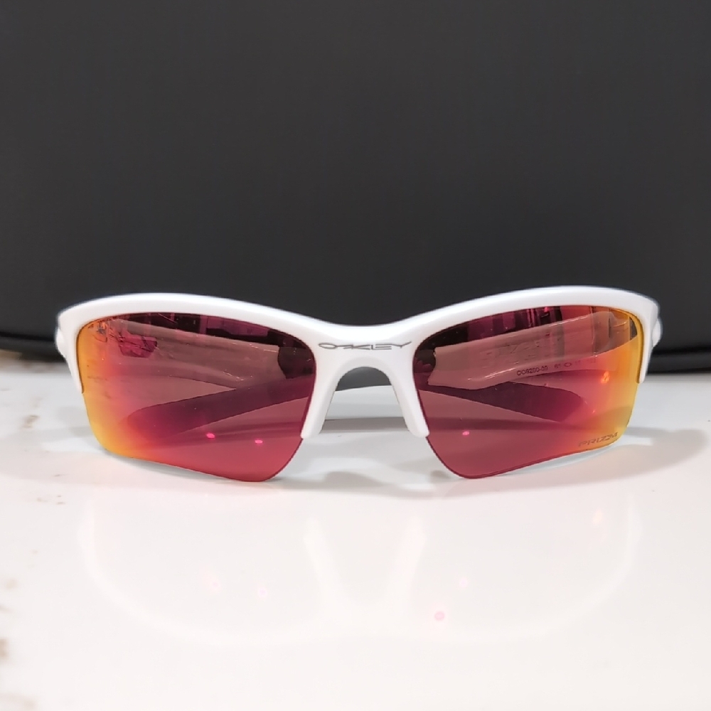 Oakley Quarter Jacket Polished White/Fire Iridium Youth Sunglasses
